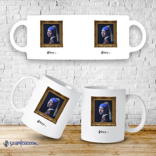 Vermeer - Leány gyöngy fülbevalóval bögre