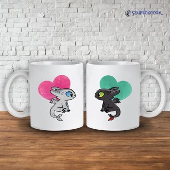 Sárkány szerelem páros bögre (2db)