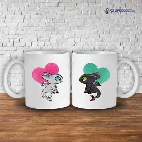 Sárkány szerelem páros bögre (2db)