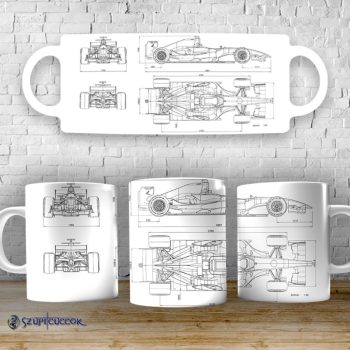 F1 versenyautó paraméterek bögre