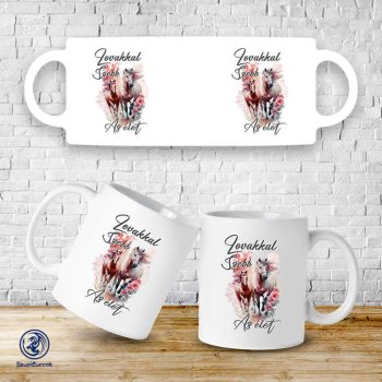 Lovakkal szebb az élet bögre