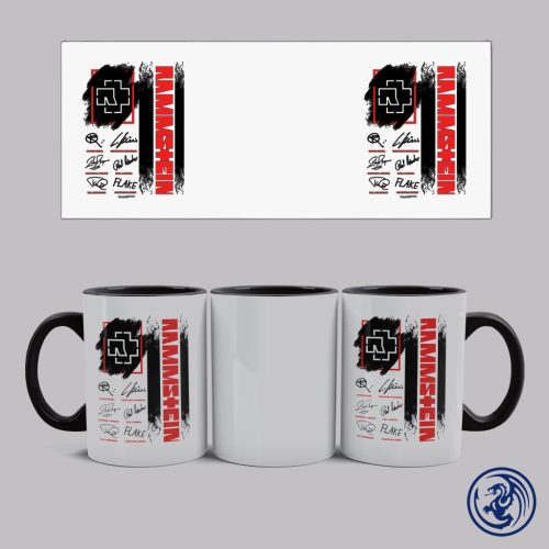 Rammstein - autogram bögre (Fekete)