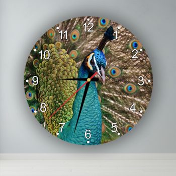 Páva  kör alakú falióra