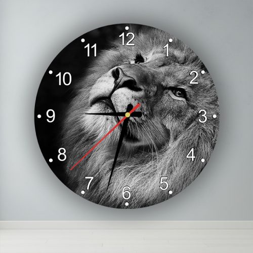Oroszlán  kör alakú falióra