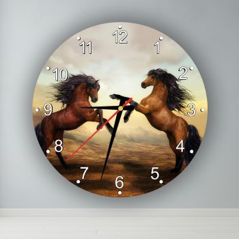 Lovak  kör alakú falióra