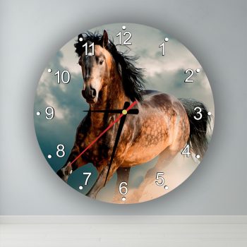 Barna Ló  kör alakú falióra