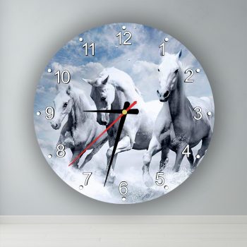 Lovak  kör alakú falióra