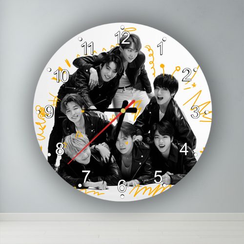 BTS Srácok  kör alakú falióra