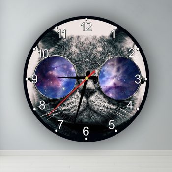 Vagány Cica  kör alakú falióra