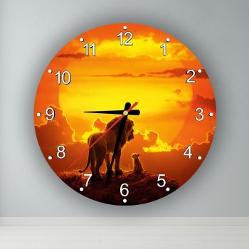 Oroszlán király  kör alakú falióra