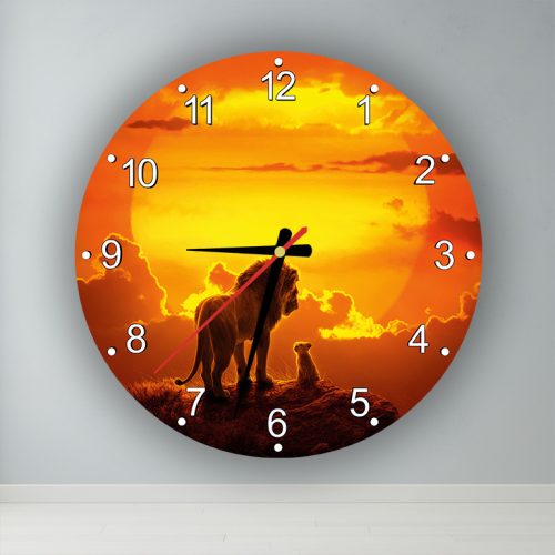 Oroszlán király  kör alakú falióra