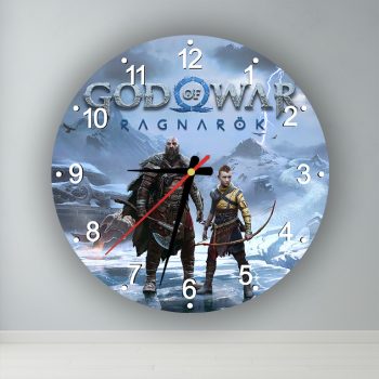 God Of War - Kratos és Atreus  kör alakú falióra