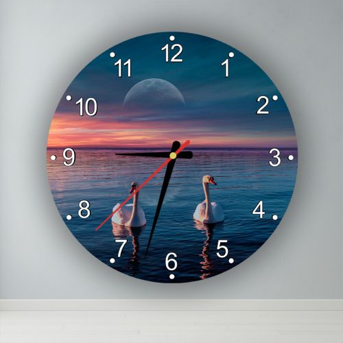 Hattyúk  kör alakú falióra