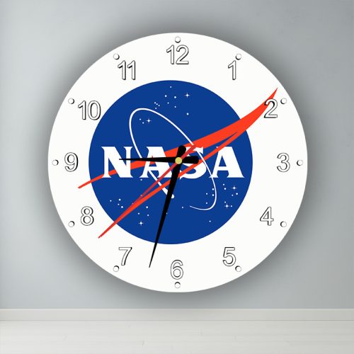 Nasa logó  kör alakú falióra