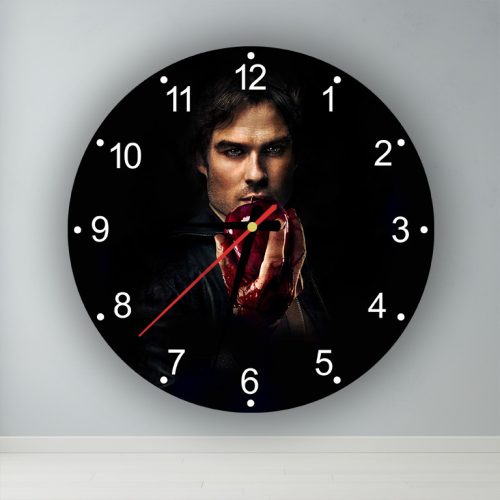 Vámpírnaplók - Damon Salvatore  kör alakú falióra