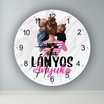 Lányos Anyuka  kör alakú falióra