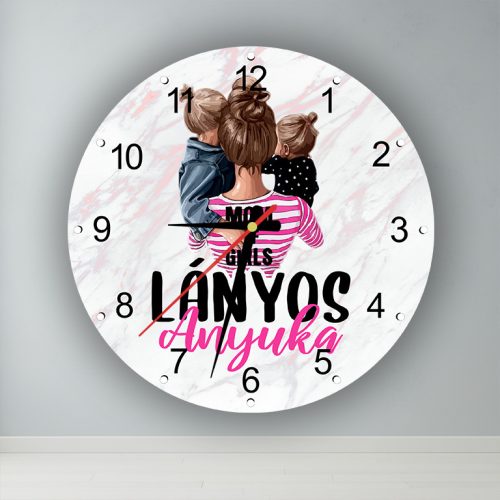 Lányos Anyuka  kör alakú falióra