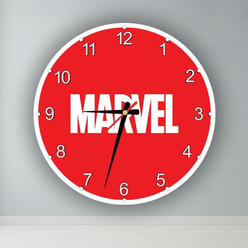 Marvel logó  kör alakú falióra