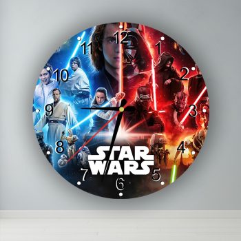 Star Wars az erő két oldala  kör alakú falióra