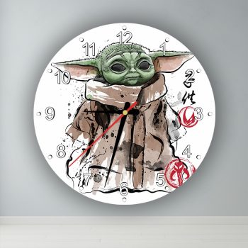 Baby Yoda (Grogu)  kör alakú falióra
