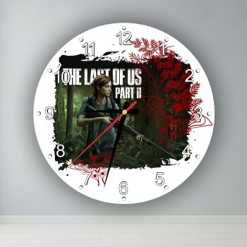  The Last of Us Part II. Ellie logó  kör alakú falióra több színben