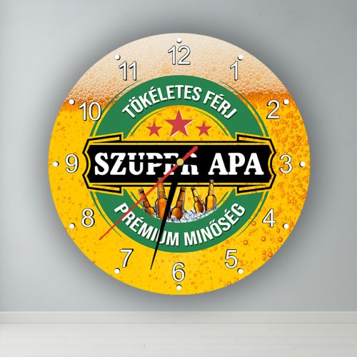 Tökéletes Férj szuper Apa  kör alakú falióra