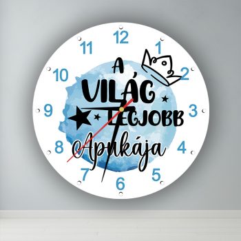 A világ legjobb fiús apukája  kör alakú falióra