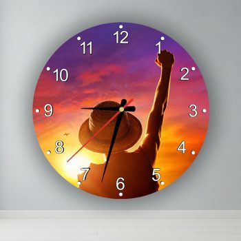 One Piece Luffy  kör alakú falióra