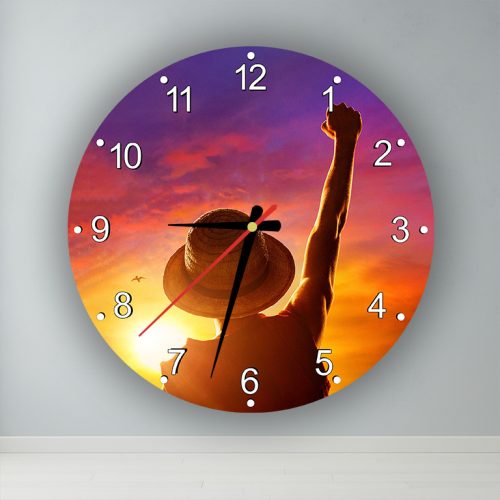 One Piece Luffy  kör alakú falióra