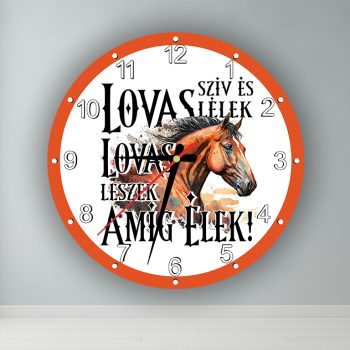 Élj, nevess, lovagolj!  kör alakú falióra