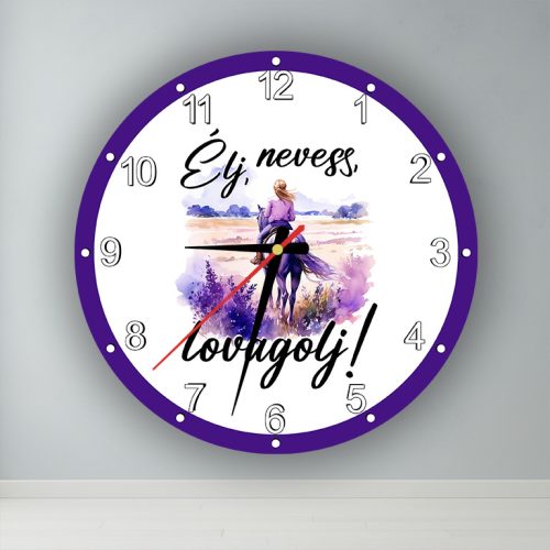 Lovas szív...  kör alakú falióra