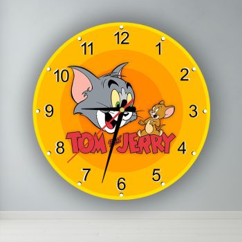 Tom és Jerry -  kör alakú falióra