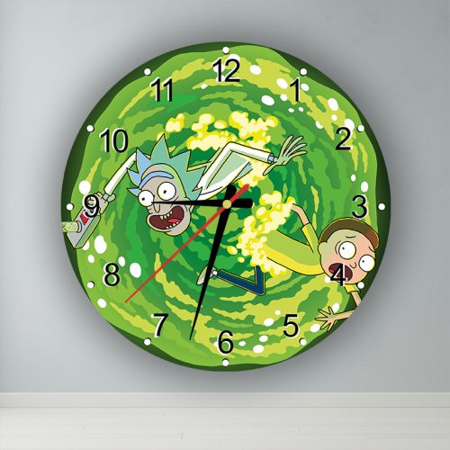 Rick és Morty -  kör alakú falióra