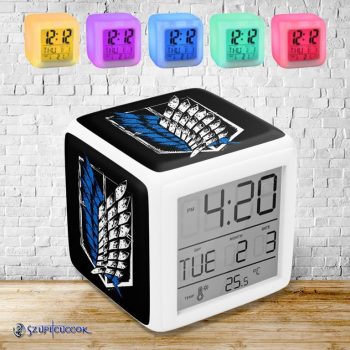   Attack on Titan - Felderítő osztag színváltós világító ébresztő óra