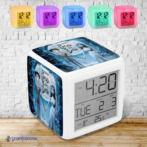 Halott menyasszony színváltós világító ébresztő óra