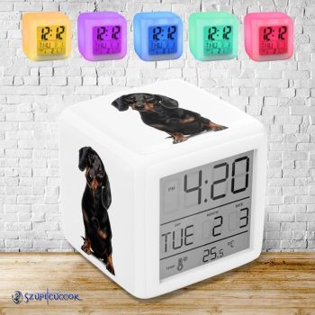   Figyelek! - Tacskó színváltós világító ébresztő óra