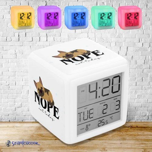 Nope, not today - kutyás  színváltós világító ébresztő óra