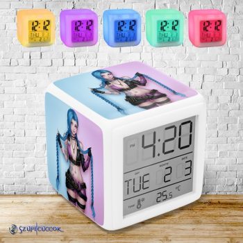   Arcane: League of Legends - Jinx színváltós világító ébresztő óra