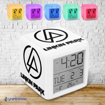 Linkin Park logo színváltós világító ébresztő óra