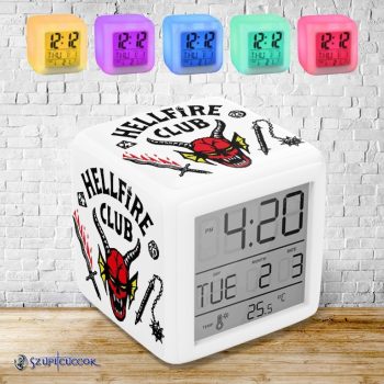   Stranger Things - Hellfire Club színváltós világító ébresztő óra