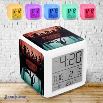 Stranger Things színváltós világító ébresztő óra