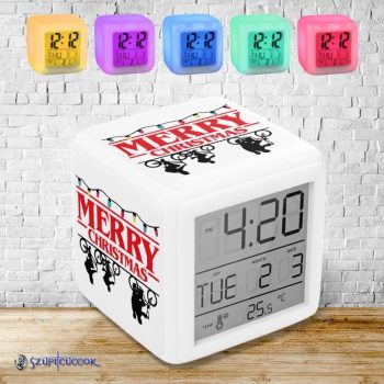   Stranger Things - Merry Christmas színváltós világító ébresztő óra